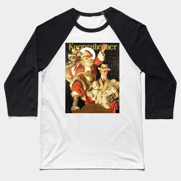 Merry Christmas from Kuppenheimer's, c.1924 J.C. Leyendecker Baseball T-Shirt by immortalpeaches